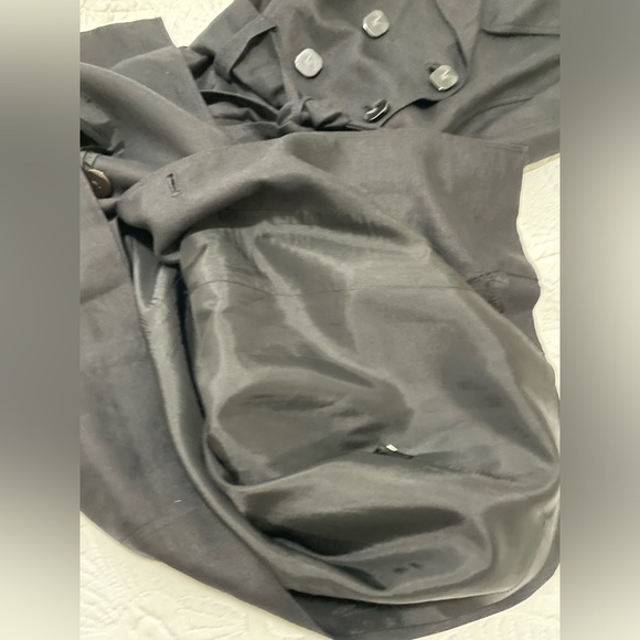 Isabella DeMarco Tahari Levine Black 55% Linen 45% Rayon Double Breasted Dress - Picture 14 of 16